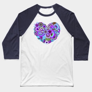 Flower Power Hippy Love Baseball T-Shirt